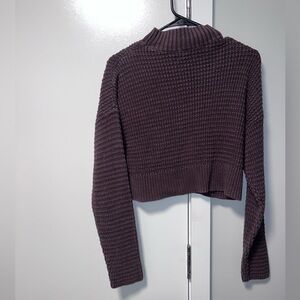 Women's Cropped Brown Sweater